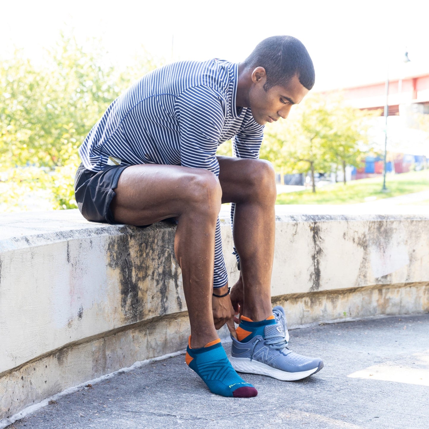 Men's Run No Show Tab Cushioned Ultra-Lightweight Running Socks