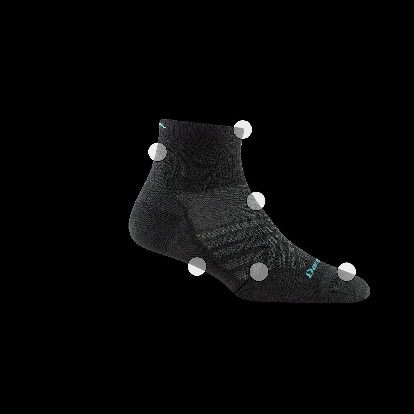 Women's Run Quarter Cushioned Ultra-Lightweight Running Socks