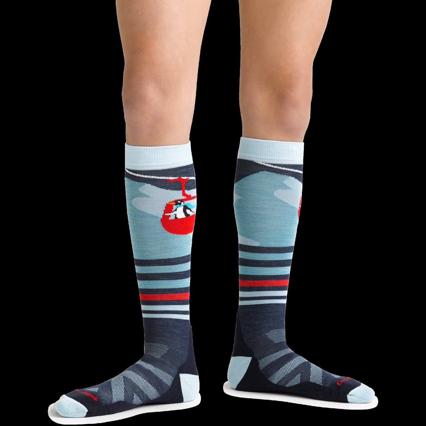 Kids Skipper Over-the-Calf Midweight Ski & Snowboard Sock-Last Chance
