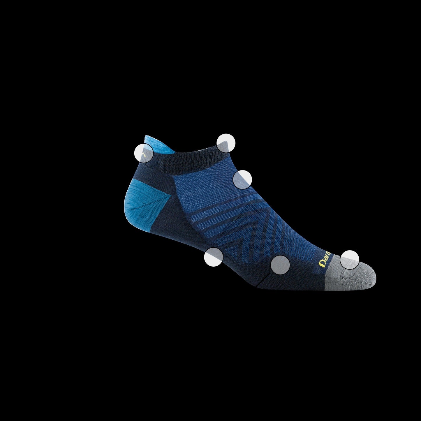 Men's Run No Show Tab Cushioned Ultra-Lightweight Running Socks
