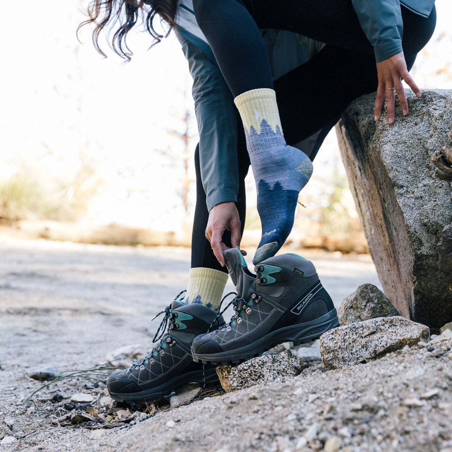 Women's Treeline Micro Crew Midweight Hiking Socks