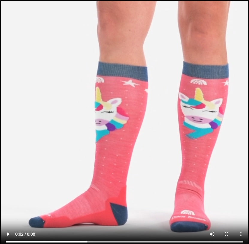 Kids Magic Mountain Over-the-Calf Midweight Ski & Snowboard Socks