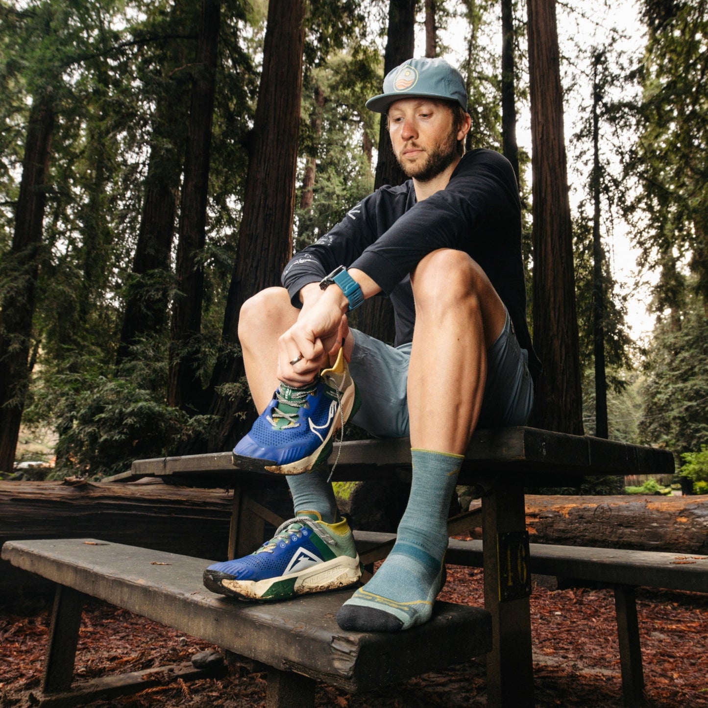 Men's Light Hiker Micro Crew Lightweight Hiking Socks