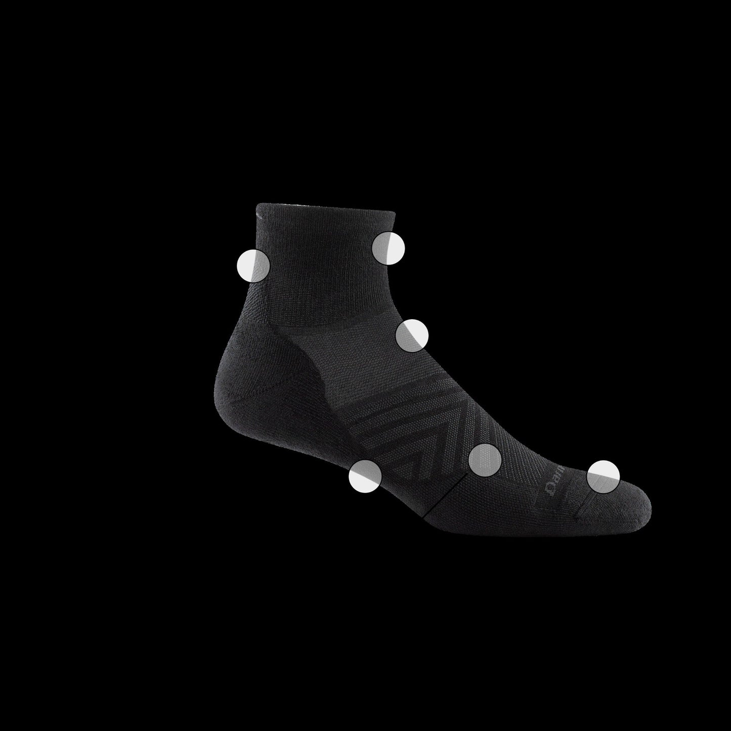 Men's Run Quarter Cushioned Ultra-Lightweight Running Socks